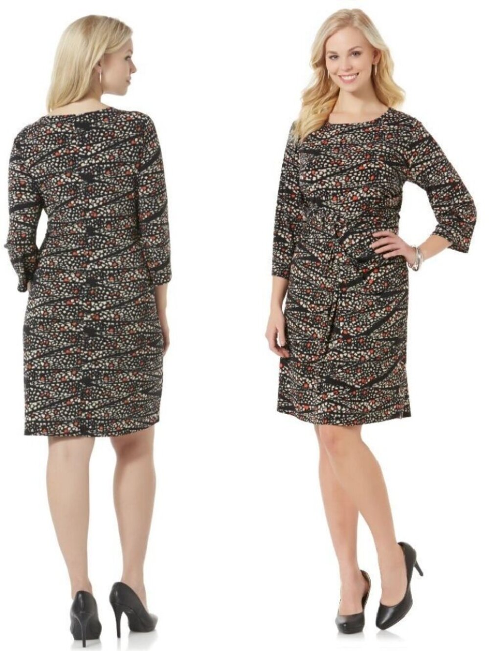 Metaphor Women's Plus Twisted Wrap Dress Abstract size 3X NEW